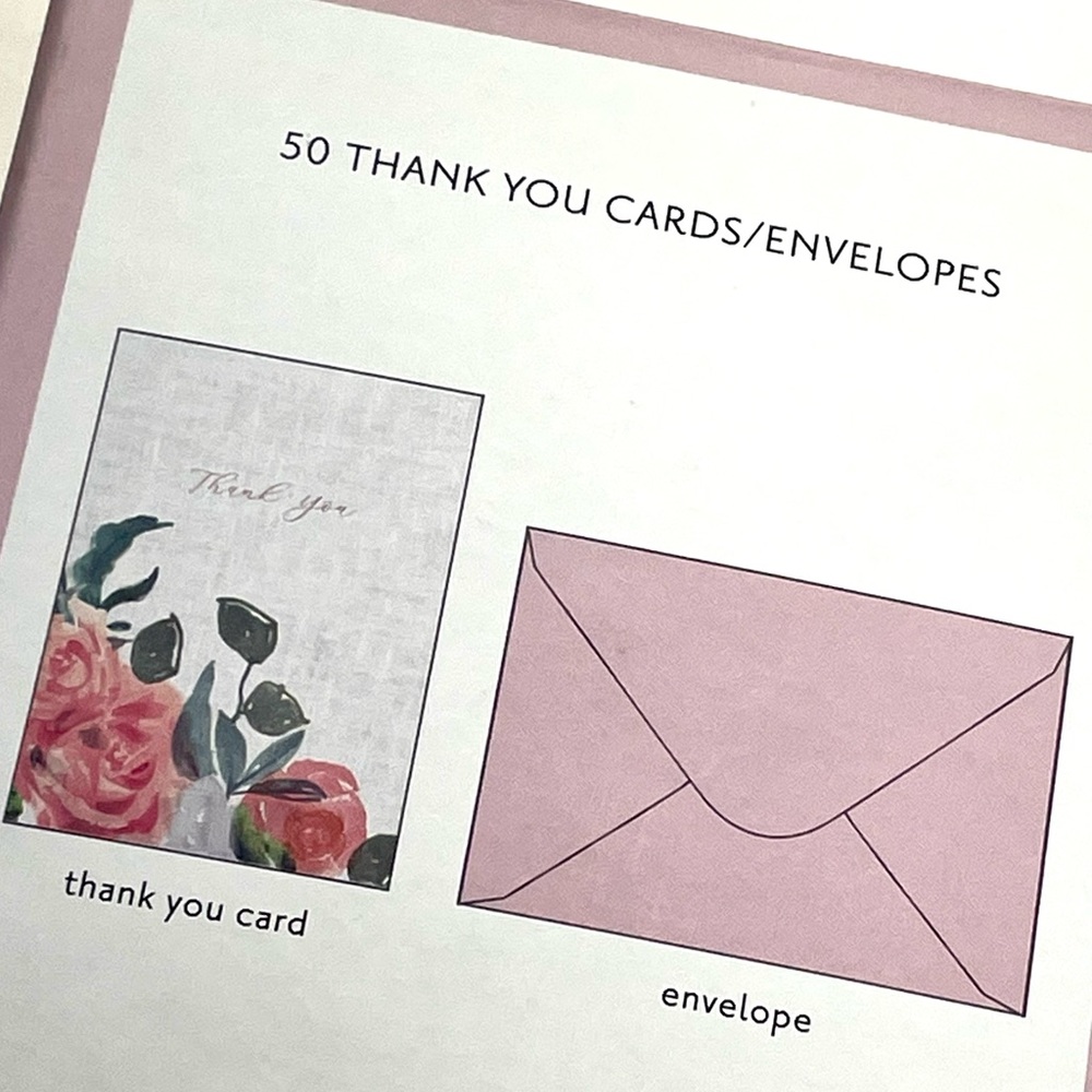George Stanley Mara-Mi 51531 Blank Thank You Cards/Envelopes 50 Count NWT 3.5x5”